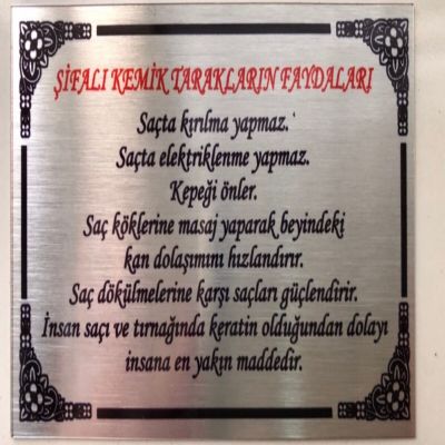 Kemik Bayan Saç Tarağı Kalın El Yapımı